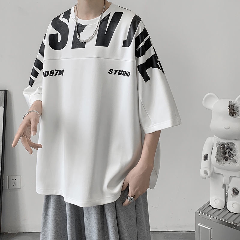 Áo Thun Nam Ngắn Tay Cổ Tròn Thời Trang Hàn