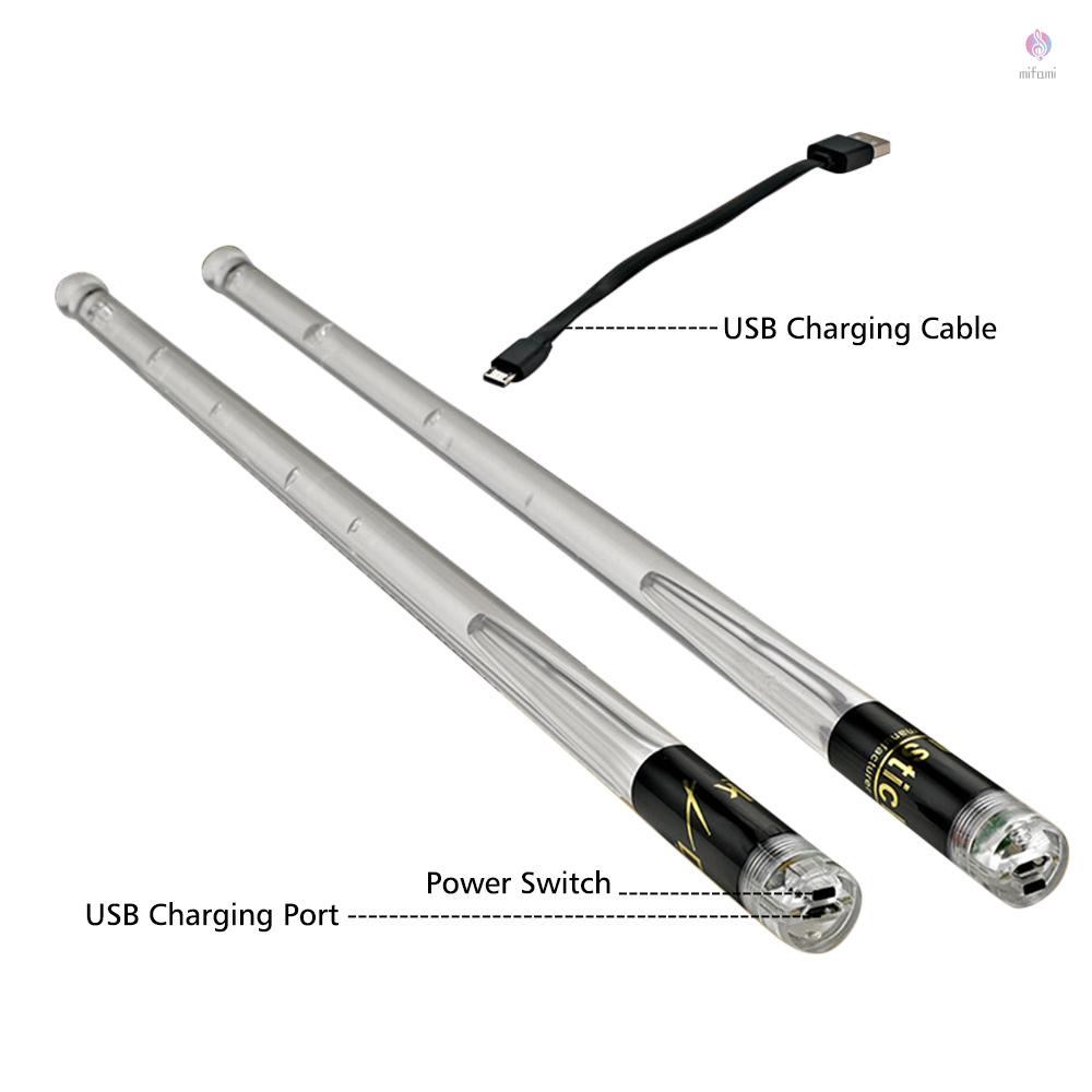 Dùi Trống Jazz Có Đèn LED Nhiều Màu Sắc 15 Màu Sạc USB Có Nút Bật Tắt