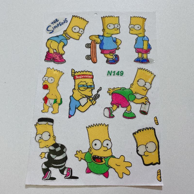 Tem nổi simpson tạo dáng cao cấp dán xe máy, ô tô, mũ bảo hiểm chống thấm nước, chống bay màu
