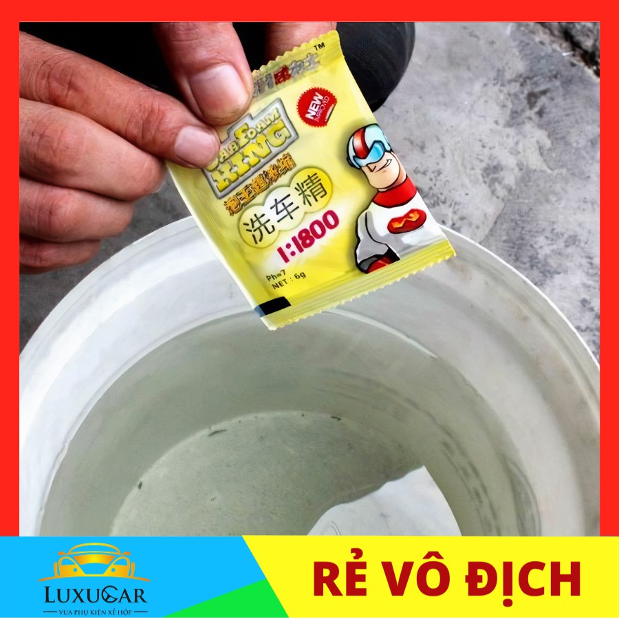 Bột rửa xe không chạm, tạo bọt tuyết rửa xe hơi, ô tô, xe máy Cao cấp WILCH siêu đậm đặc  - Giá 1 gói