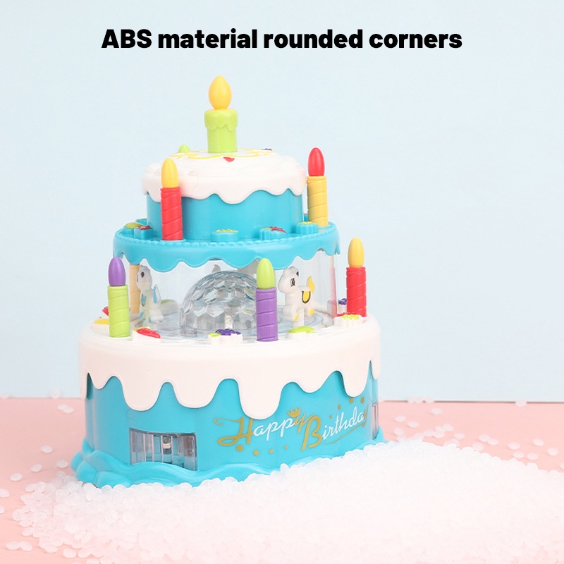 Đồ chơi bánh kem sinh nhật ZHAN QI TOYS có hiệu ứng nhạc đèn dành cho bé