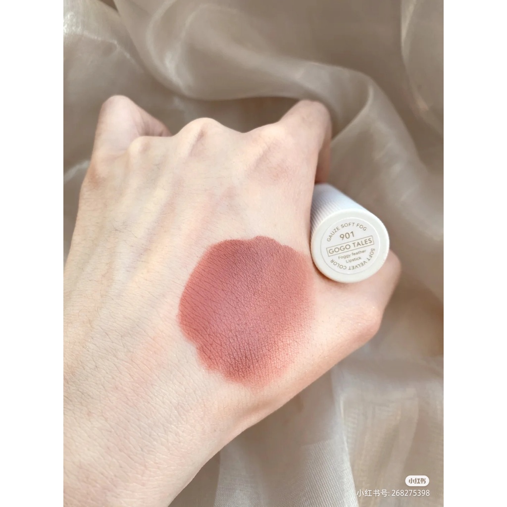 Son thỏi GoGo Tales GT319 Autume and Winter Retro Foggy Feather mềm mịn lên màu chuẩn không khô môi
