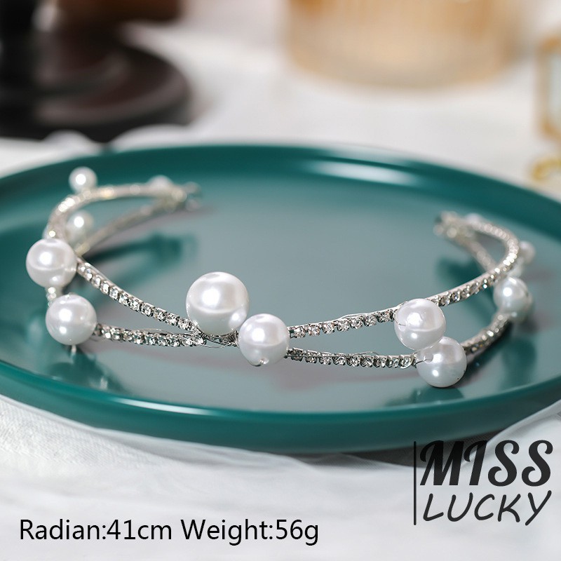 Cài tóc đính đá ngọc trai giả thời trang cho nữ