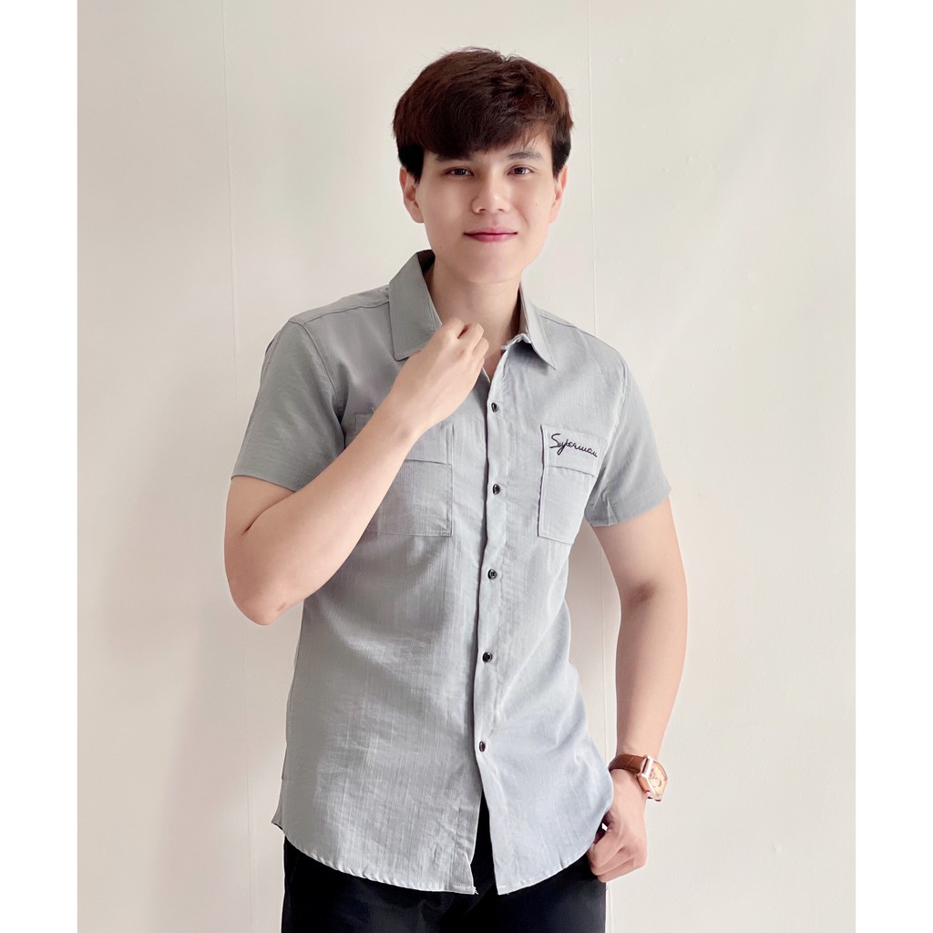 ÁO SƠ MI NAM TAY NGẮN CHẤT ĐŨI MỀM MÁT HÀNG ĐẸP | BigBuy360 - bigbuy360.vn