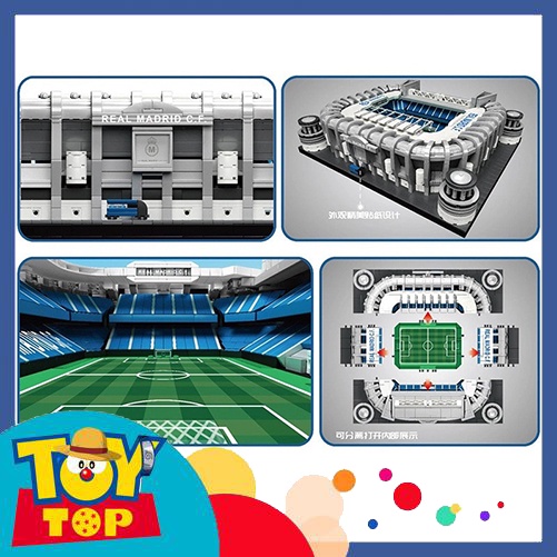 Bộ đồ chơi lắp ráp ghép sân vận động Bernabeu sân bóng đá đội Real Madrid xếp hình Mould King 22026