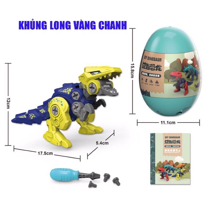 Đồ chơi mô hình lắp ráp trứng khủng long khổng lồ cho bé