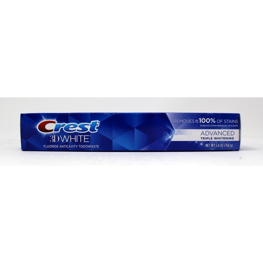 Kem đánh răng giúp trắng răng Crest 3D White Advanced Triple Whitening Toothpaste 158g/198g