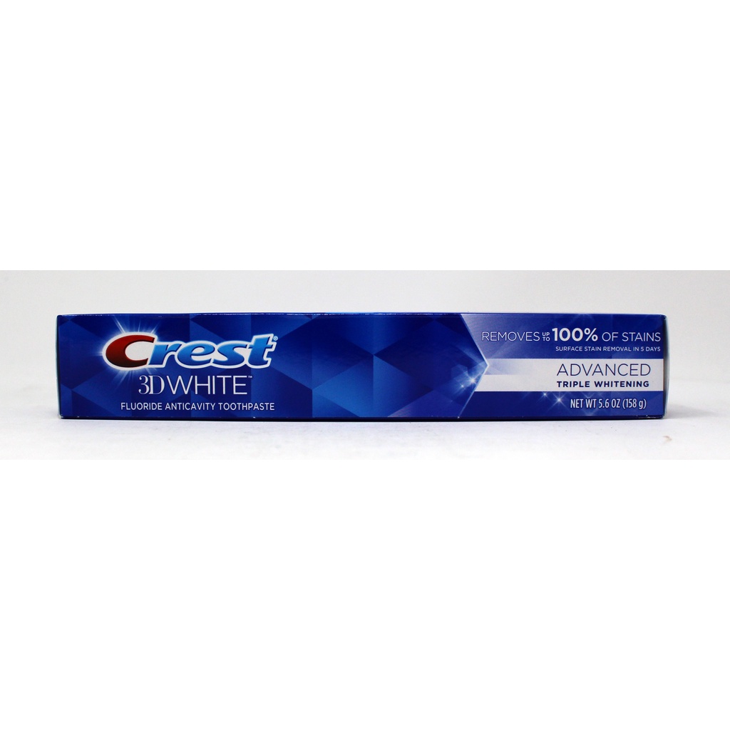 Kem đánh răng giúp trắng răng Crest 3D White Advanced Triple Whitening Toothpaste 158g (Mỹ)