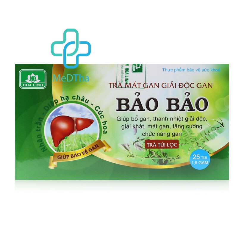 Trà Bảo Bảo - Thanh nhiệt, mát gan, giải độc, tăng cường chức năng gan Dược phẩm Hoa Linh [Chính hãng]