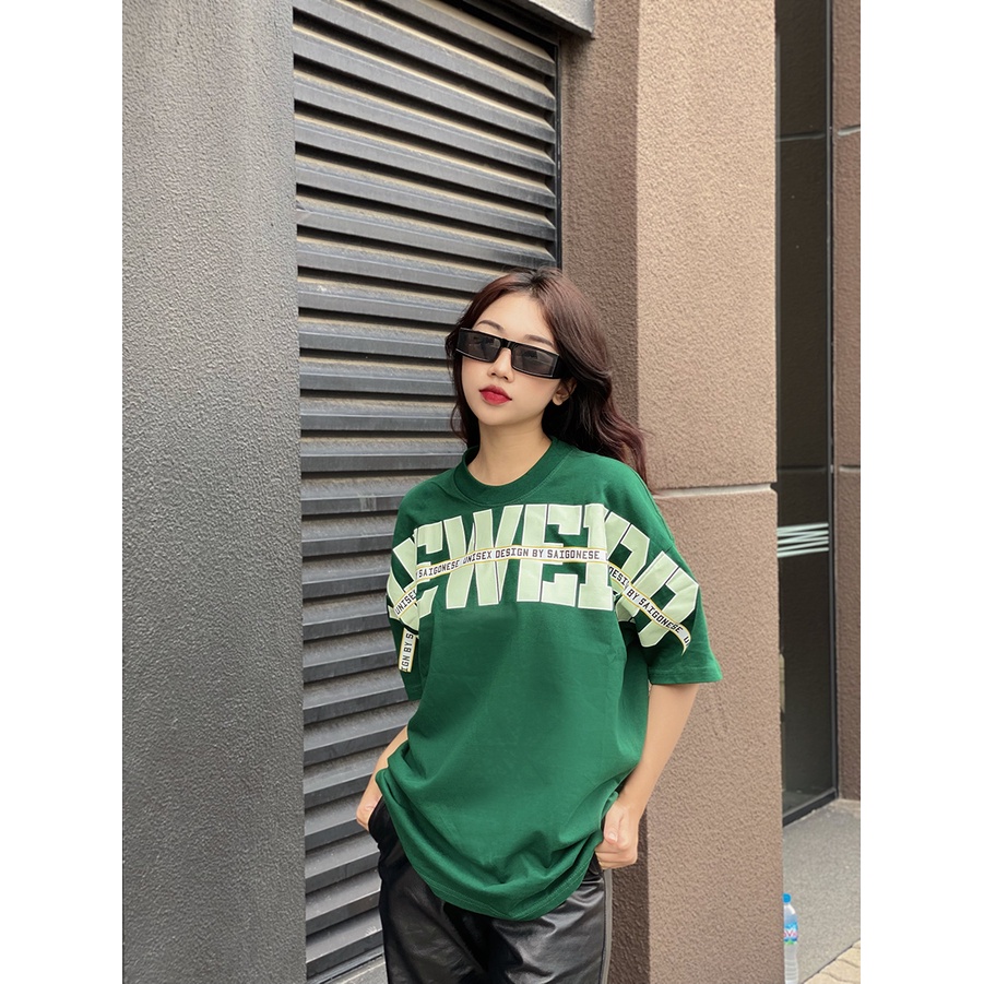 LOCAL BRAND Áo thun The Weird Tay Lửng Form Rộng Unisex Oversize ATK385