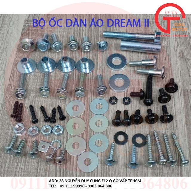 BỘ ỐC DÀN ÁO CHO XE DREAM-II