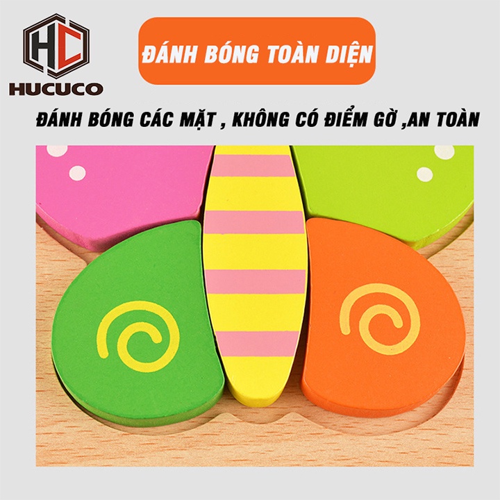 Đồ Chơi Gỗ Xếp Hình Lắp Ráp Tranh Ghép 3D Gỗ Nổi Montessori Nhiều Hình Ngộ Nghĩnh - Phát Triển Trí Tuệ Cho Bé [XH-15]