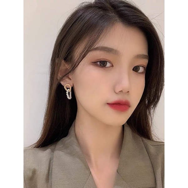 Khuyên tai nhỏ đính hạt dễ thương - Maben