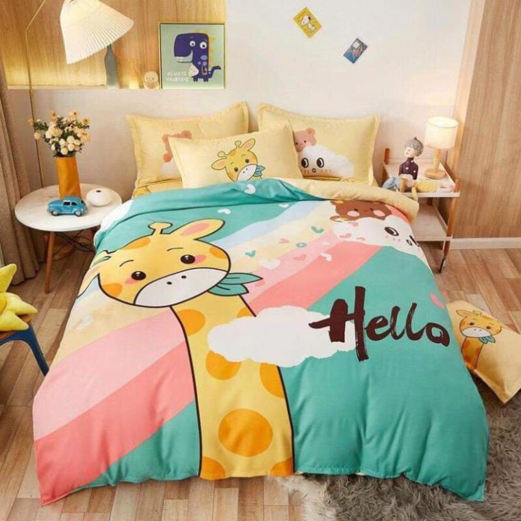 Bộ Chăn Ga Gối Đệm Cute siêu ngộ nghĩnh đáng yêu cho bé - Tổng Kho Ga Gối AMA