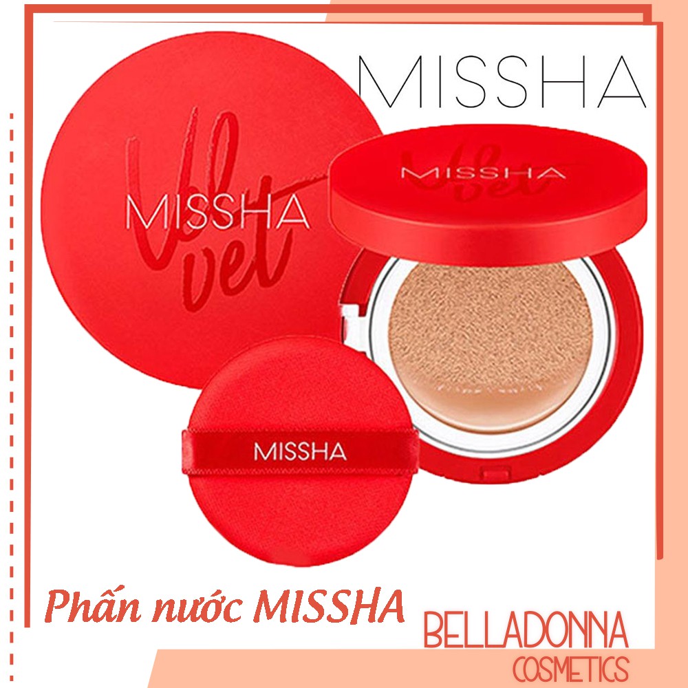 [2 Tone Màu] Phấn Nước Mỏng Mịn - Che Phủ Tốt - Lâu Trôi Missha Velvet Finish Cushion SPF50+ PA+++