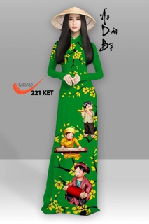 Vải áo dài lụa in 3D