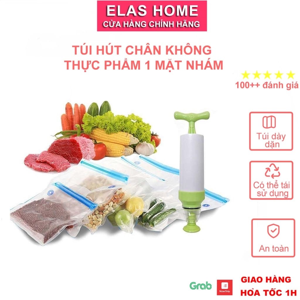Túi hút chân không thực phẩm một mặt nhám có thể tái sử dụng