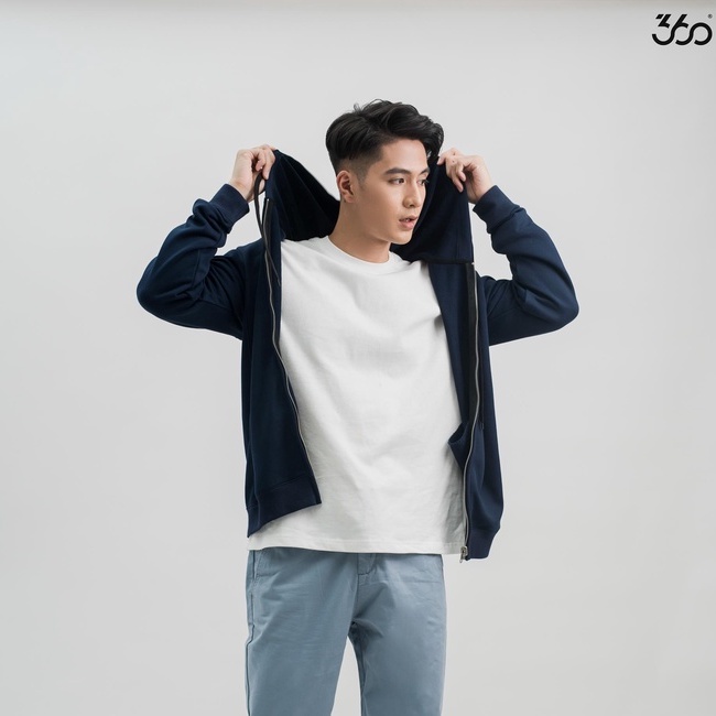 Áo khoác nỉ trơn cao cấp thương hiệu 360 Boutique dài tay khóa kéo - Made in Vietnam | BigBuy360 - bigbuy360.vn