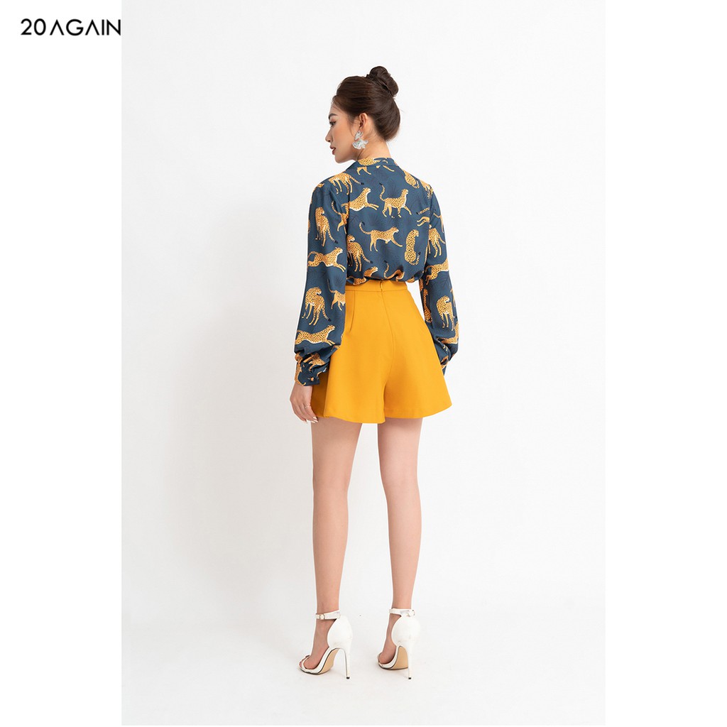 Áo sơ mi voan nữ công sở 92WEAR 2 MÀU, đủ size, áo dài tay rút nhún cổ ASA1454