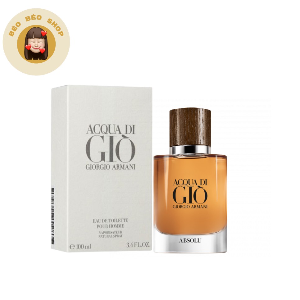 [Không seal - sai vỏ] Nước hoa nam Acqua Di Gio Absolu - 100ml