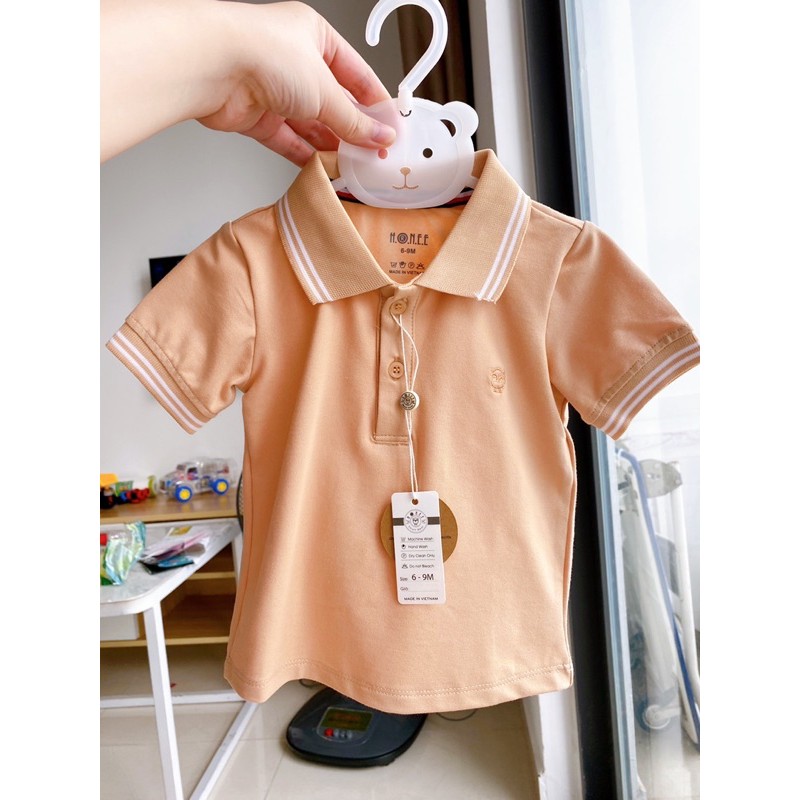 Hrnee - Áo phông Polo bé trai vải dệt thông hơi thấm hút mồ hôi cho bé từ 7-17kg