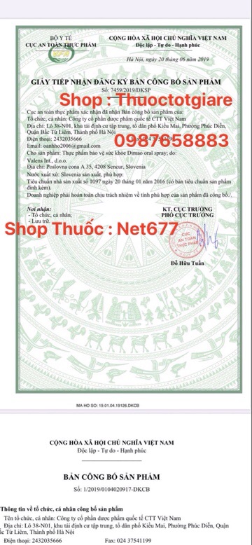 Dimao Vitamin D3 400 UI dạng xịt