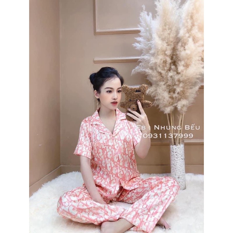 Đồ Bộ Pizama mango Tay Ngắn Quần Dài Hoa Tiết | BigBuy360 - bigbuy360.vn