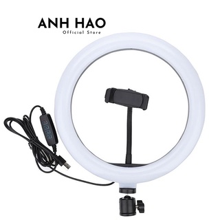 Đèn led livestream hổ trợ chụp ảnh makeup trang điểm livestream bán hàng có 3 chế độ sáng đèn kèm giá đỡ điện thoại