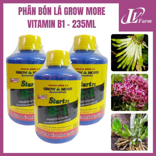 Phân Bón Lá VITAMIN B1 Mỹ Grow More - Lọ 235ml - Dùng Cho Hoa Lan, Cây Cảnh