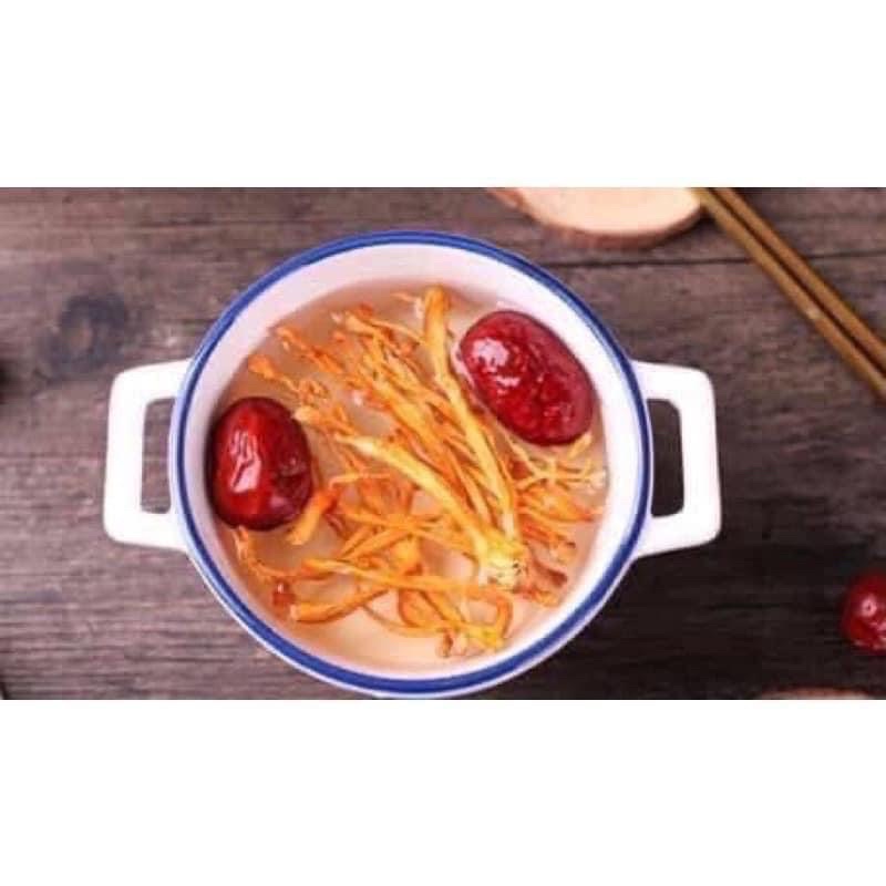 Đông trùng hạ thảo khô nguyên chất sợi vàng dài ngon 500g hàng chuẩn giá rẻ