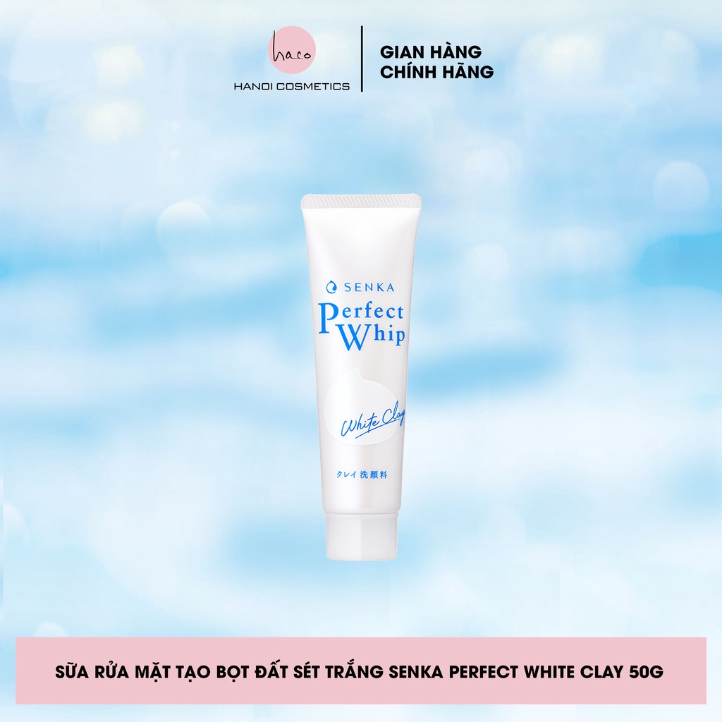 Sữa rửa mặt tạo bọt đất sét trắng Senka Perfect White Clay 50g