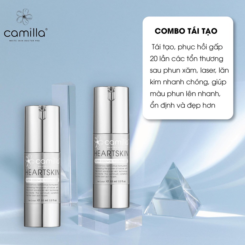 Combo tái tạo da chuyên sâu sau laser lăn kim phun mày môi mí mỹ phẩm CAMILLA