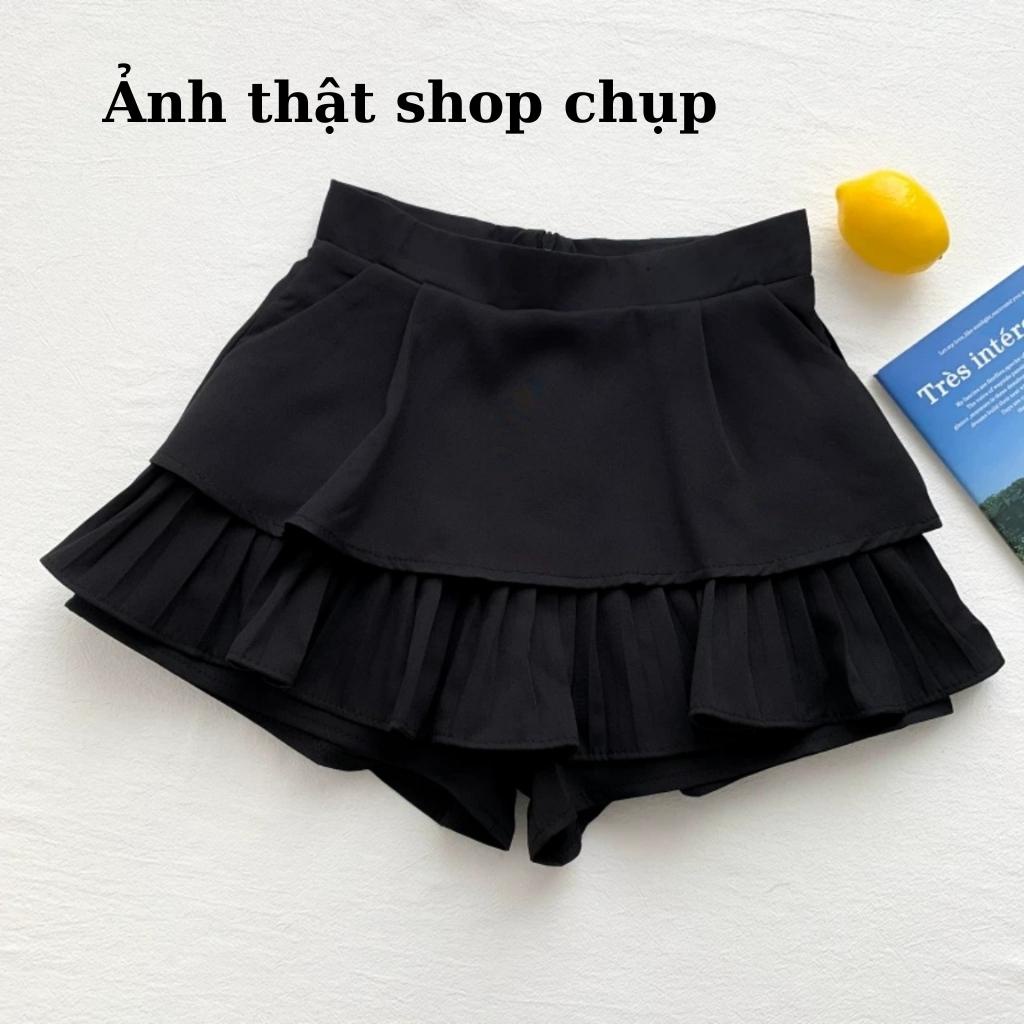 Chân Váy Đen Dáng Xòe 2 Tầng Chất Liệu Tuyết Mưa Siêu Hot | BigBuy360 - bigbuy360.vn