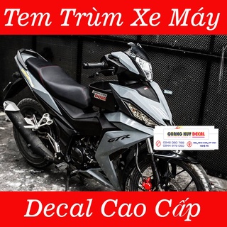 Tem trùm Winner xám xi măng - Độ dán team trùm decal xe máy Winner xám xi măng - Team trùm decal xe máy Winner rẻ đẹp và