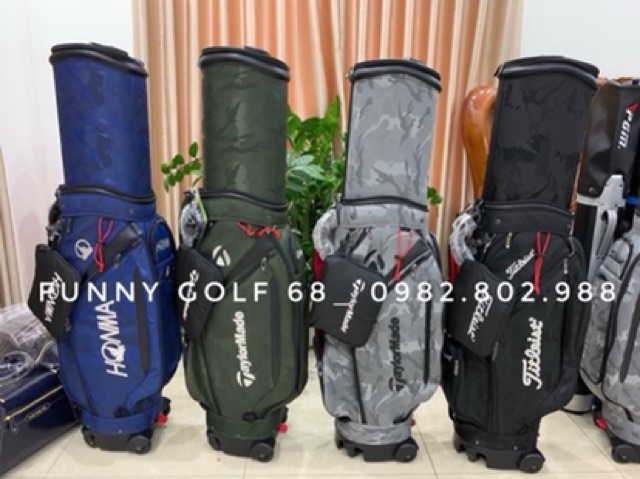 Túi gậy Golf bánh xe  Taylormade, Titliets, Honma  [Hàng Chính Hãng - Giá Tốt]