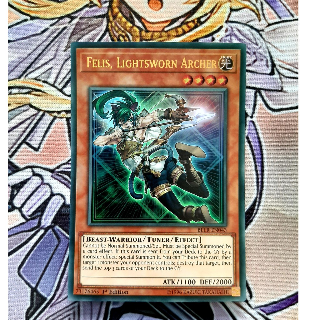 THẺ BÀI YUGIOH Felis, Lightsworn Archer - BLLR-EN043 - Ultra Rare 1st Edition