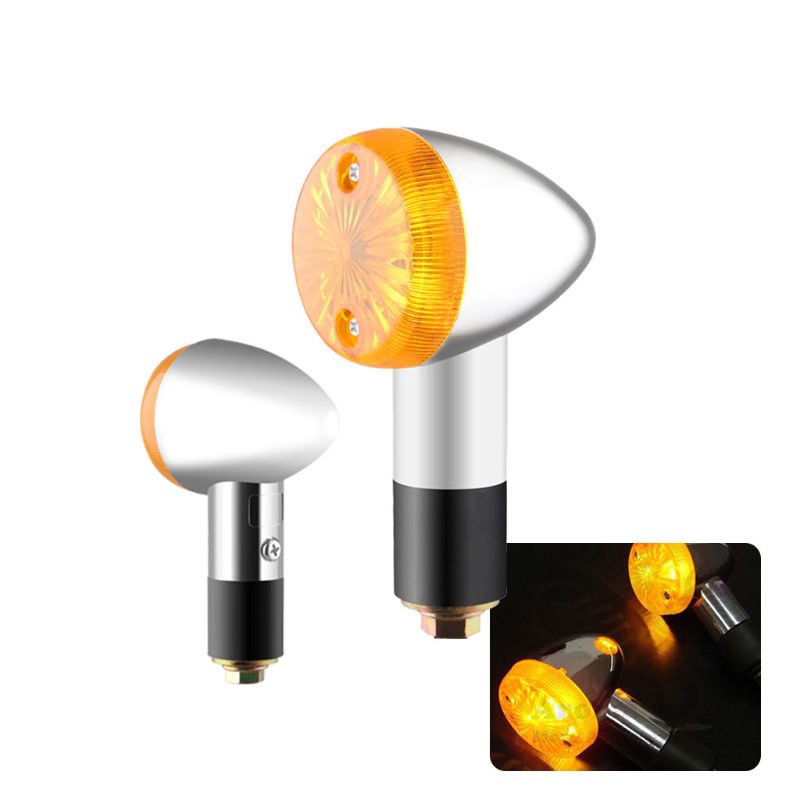 ✿CRE Bullet Motorcycle Front Rear Turn Signal Light Indicators Blinkers Amber