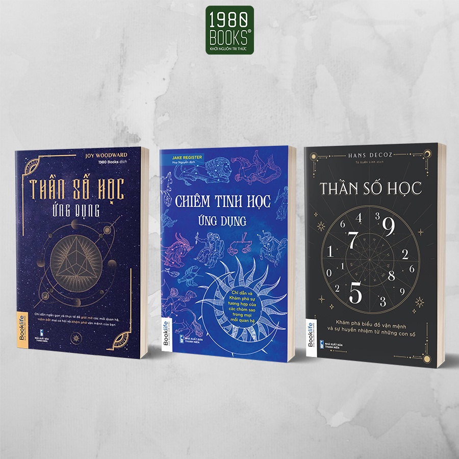 Sách - Combo 3 cuốn Chiêm tinh học ứng dụng + Thần số học + Thần số học ứng dụng