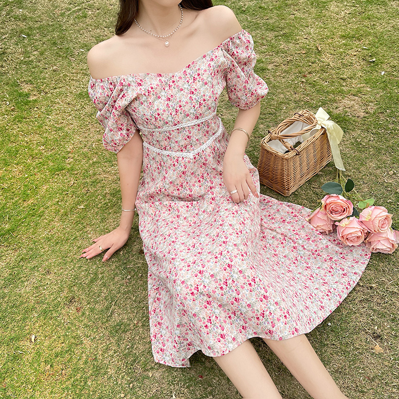 Đầm Nữ Dáng Dài Họa Tiết Hoa Phong Cách Retro | BigBuy360 - bigbuy360.vn