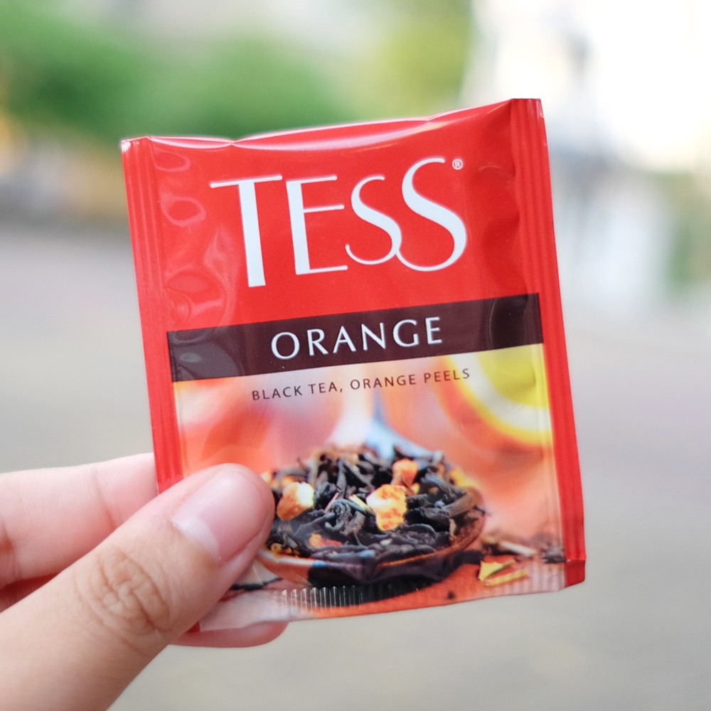 Trà túi lọc Tess của Nga - Trà xanh, trà đen, trà thảo mộc Tess hộp 25 gói x 1g