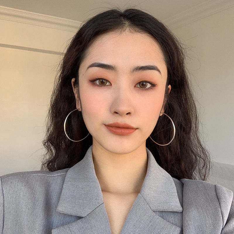 Hoa Tai Nữ Hình Tròn Phong Cách Hàn Quốc