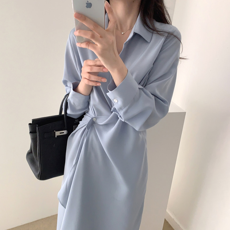 Đầm Sơ Mi Dài Tay Ôm Eo Thời Trang Mùa Thu 2020 Dành Cho Nữ | BigBuy360 - bigbuy360.vn