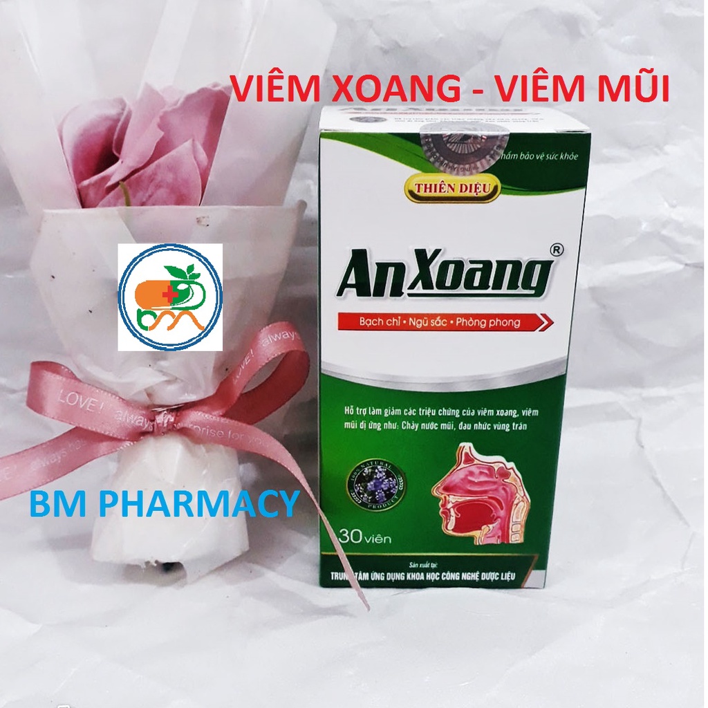 Viên uống AN XOANG, hỗ trợ làm giảm các triệu chứng của viêm xoang, viêm mũi dị ứng: chảy nước mũi, đau nhức vùng trán
