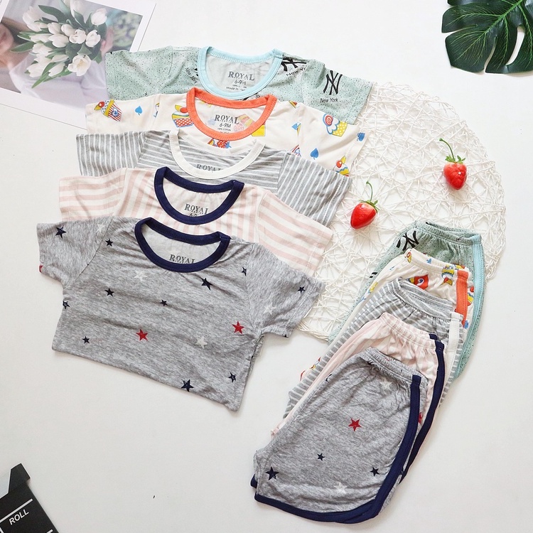 Bộ cotton lụa mặc nhà cực mát cho Bé từ 6-20kg
