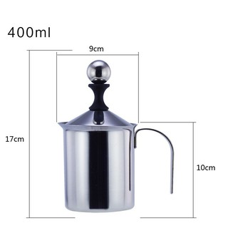 Ca đánh sữa Inox có nắp 400ml-800ml