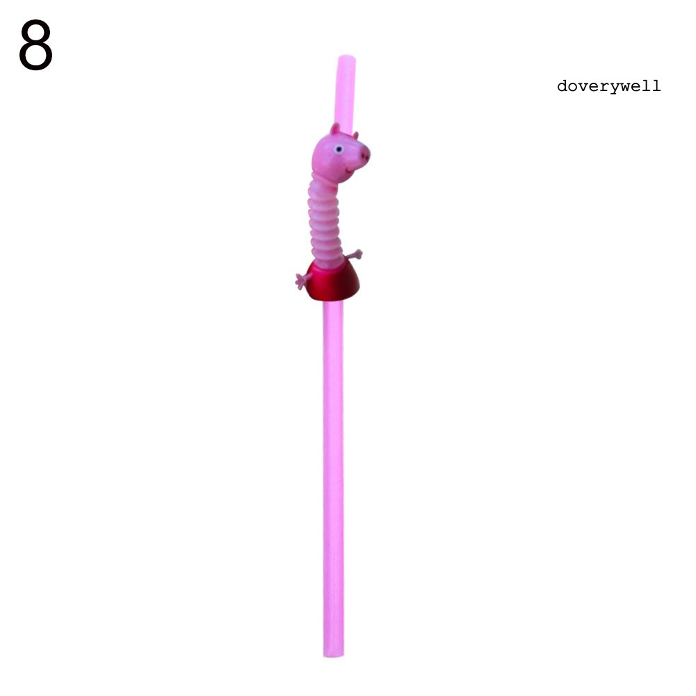 Ống Hút Nhựa Kiểu Dáng Động Vật Hoạt Hình Dễ Thương