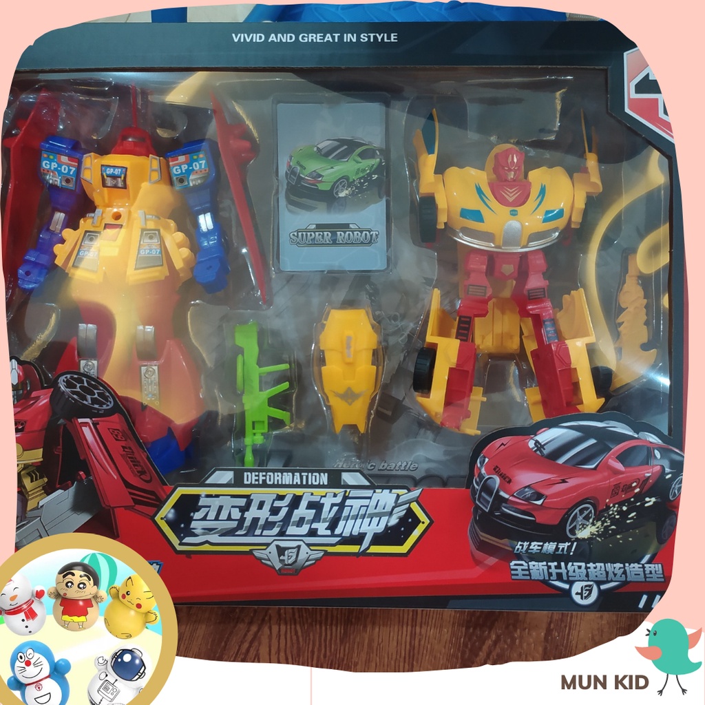 Đồ Chơi Lắp Ráp Siêu Xe Biến Robot - Đồ Chơi RoBot Biến Hình Cho Bé Từ 3 Tuổi