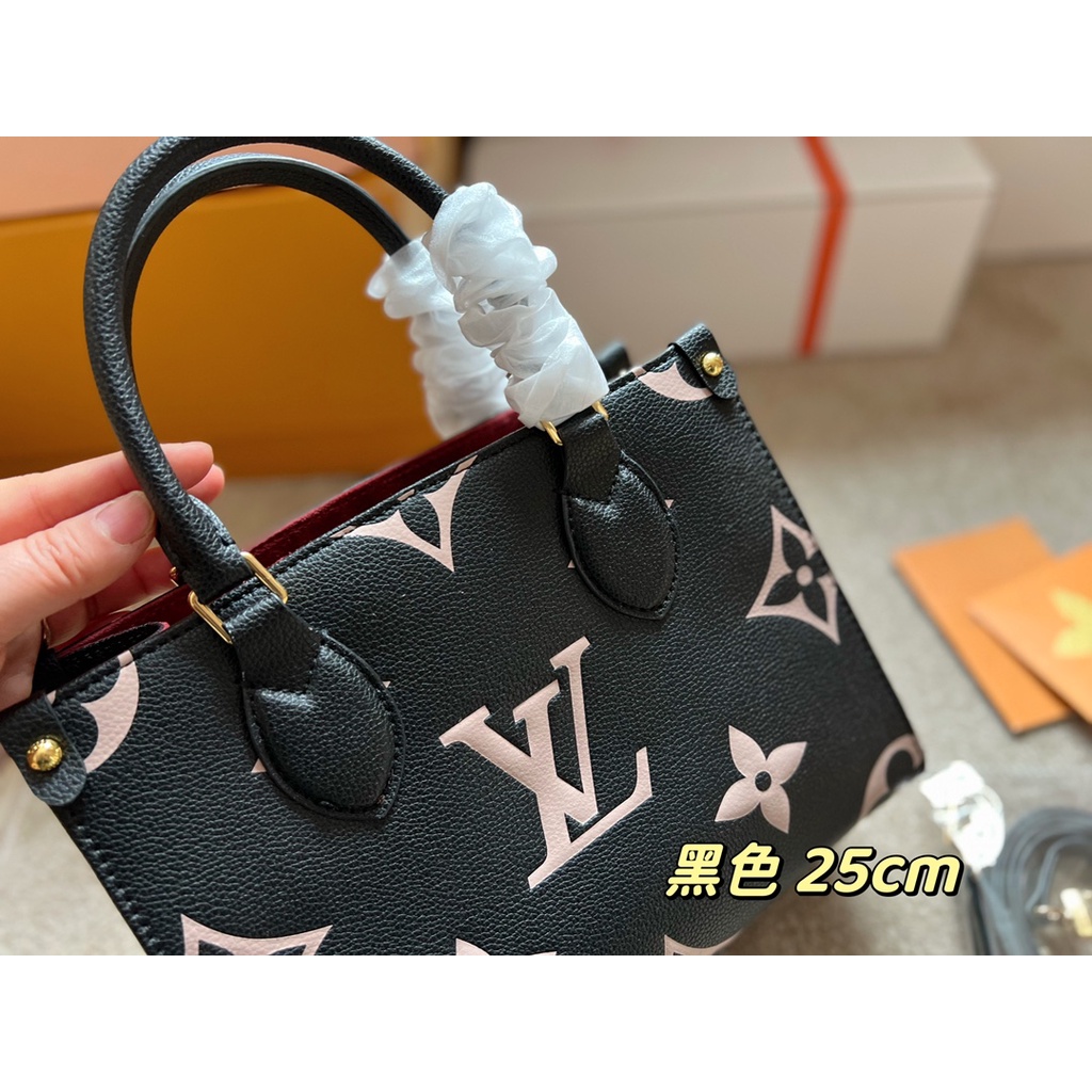 Túi xách nữ da thật thời trang cao cấp Louis Vuitton LV thiết kế họa tiết logo, phong cách sang trọng