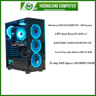 Bộ Máy Tính PC Gaming Xeon E5 2676 V3 | RAM 32G | VGA RX 550 4G | NVME 250G Hoàng Long Computer