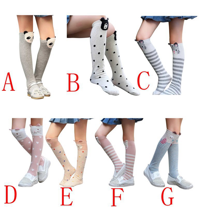 Đôi Tất Dài Họa Tiết Hoạt Hình Dành Cho Bé Gái